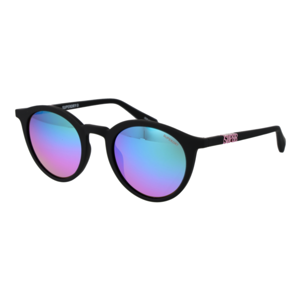 Superdry Rund Sonnenbrille SDS 5025 50104 in Schwarz – 45° Seitenansicht