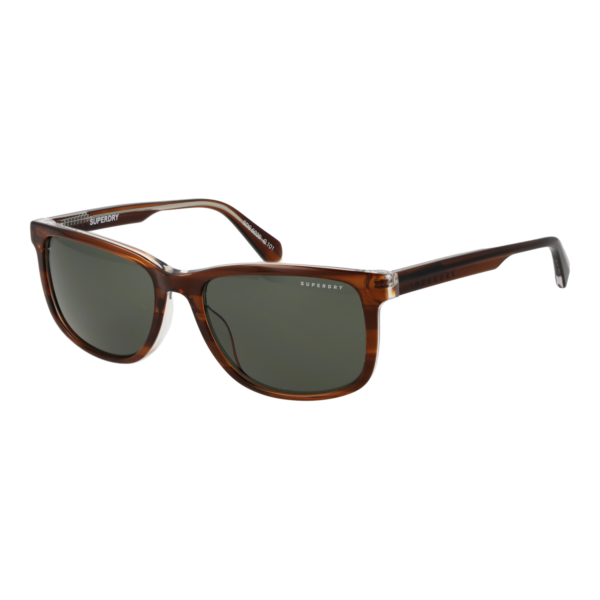 Superdry Rechteck Sonnenbrille SDS 5029 56101 in Braun – 45° Seitenansicht