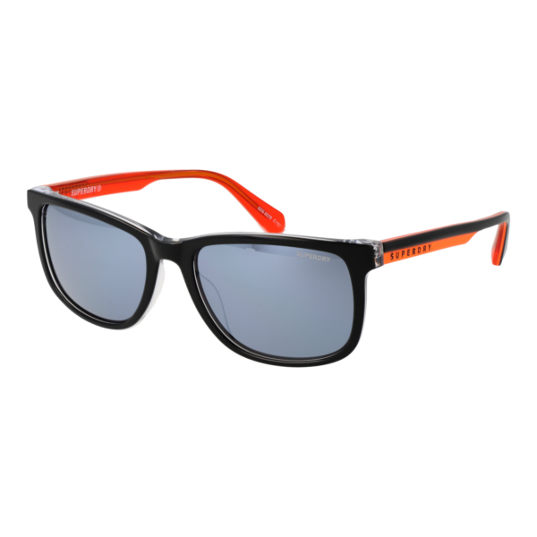 Superdry Rechteck Sonnenbrille SDS 5029 56104 in Schwarz – 45° Seitenansicht