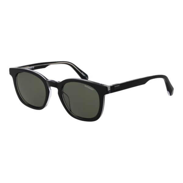 Superdry Rund Sonnenbrille SDS 5031 48104 in Schwarz – 45° Seitenansicht