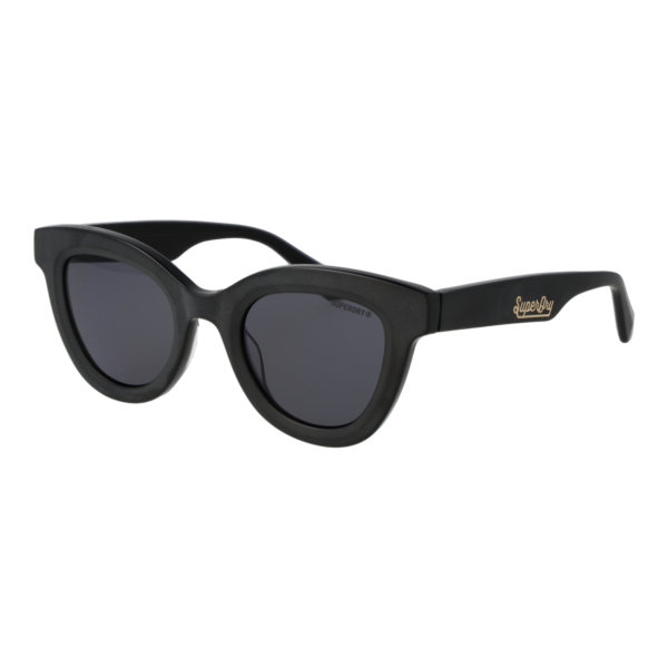 Superdry Katzenaugen Sonnenbrille SDS 5037 46127 in Schwarz – 45° Seitenansicht