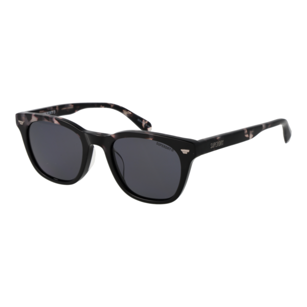 Superdry Quadrat Sonnenbrille SDS 5043 50108 in Schwarz – 45° Seitenansicht