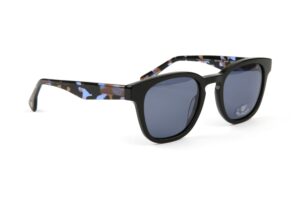 Bulget Katzenaugen Sonnenbrille BGY9003 50A01P in Schwarz – 45° Seitenansicht