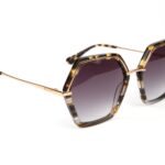 Bulget Rechteck Sonnenbrille BG9201 55C02 in Braun – 45° Seitenansicht