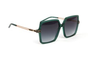 Bulget Sonnenbrille BG9214 55T01 in Grün – 45° Seitenansicht