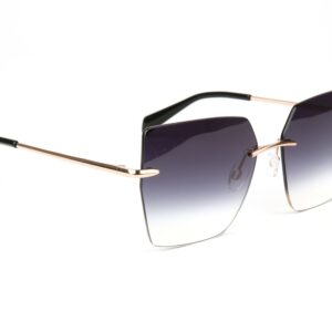 Bulget Quadrat Sonnenbrille BG3367 6005A in Gold – 45° Seitenansicht