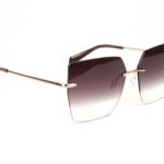 Bulget Quadrat Sonnenbrille BG3367 6005B in Gold – 45° Seitenansicht