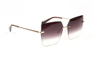 Bulget Quadrat Sonnenbrille BG3367 6005B in Gold – 45° Seitenansicht