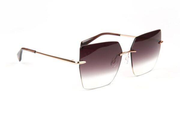 Bulget Quadrat Sonnenbrille BG3367 6005B in Gold – 45° Seitenansicht