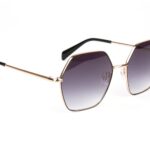 Bulget Rechteck Sonnenbrille BG3368 5709A in Gold – 45° Seitenansicht