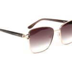 Bulget Quadrat Sonnenbrille BG3369 5705A in Gold – 45° Seitenansicht