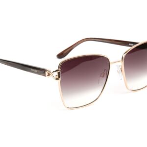 Bulget Quadrat Sonnenbrille BG3369 5705A in Gold – 45° Seitenansicht