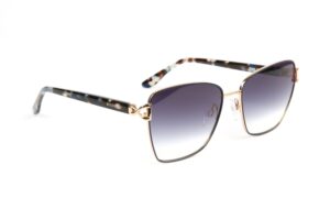 Bulget Quadrat Sonnenbrille BG3369 5706A in Gold – 45° Seitenansicht
