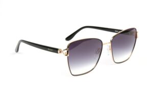 Bulget Quadrat Sonnenbrille BG3369 5709A in Gold – 45° Seitenansicht