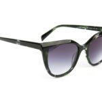 Bulget Quadrat Sonnenbrille BG9261 53G21 in Schwarz – 45° Seitenansicht