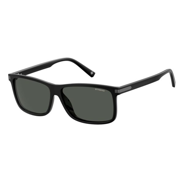 Polaroid Rechteck Sonnenbrille PLD 2075/S/X 59807M9 in Schwarz – 45° Seitenansicht