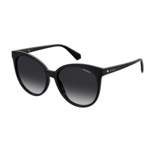 Polaroid Katzenaugen Sonnenbrille PLD 4086/S 57807WJ in Schwarz – 45° Seitenansicht