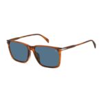 David Beckham Rechteck Sonnenbrille DB 1145/G/S 59EX4KU in Braun – 45° Seitenansicht