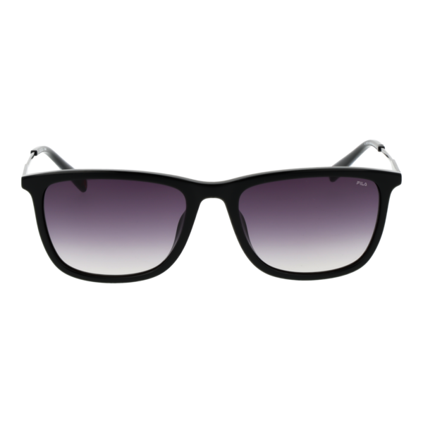 Fila Sonnenbrille SFI214 550700 – Frontansicht mit Edelstahl Rahmen und Grau Gläsern