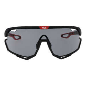 Fila Sonnenbrille SFI721 990U28 – Frontansicht mit Kunststoff Rahmen und Grau Gläsern