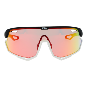 Fila Sonnenbrille SFI721 99U28R – Frontansicht mit Kunststoff Rahmen und Rot Gläsern