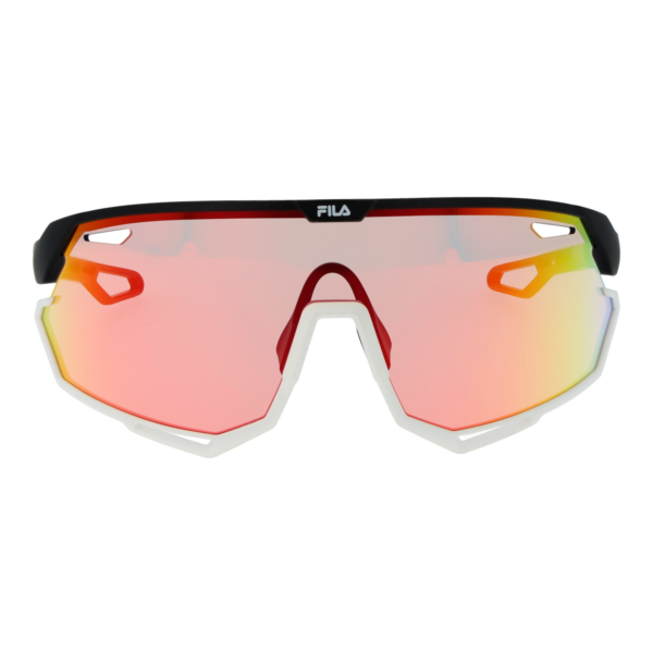 Fila Sonnenbrille SFI721 99U28R – Frontansicht mit Kunststoff Rahmen und Rot Gläsern