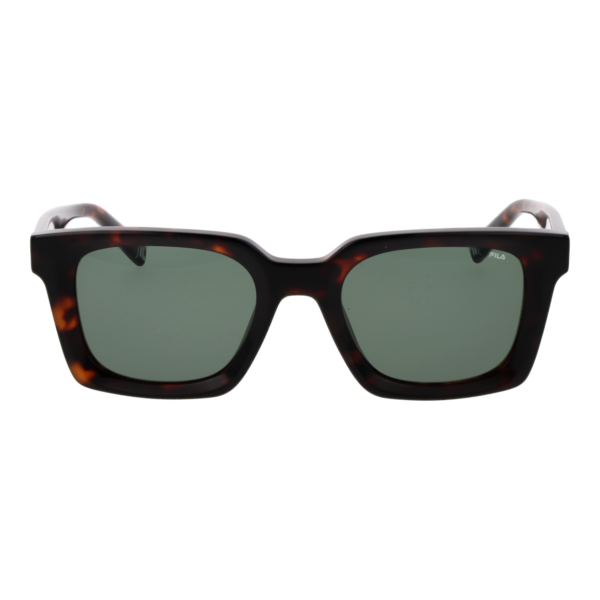 Fila Sonnenbrille SFI897 514BLV – Frontansicht mit Zellulose Azetat Rahmen und Grün Gläsern