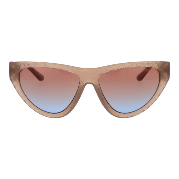 Guess Sonnenbrille GU00151 5757F – Frontansicht mit Kunststoff Rahmen und Rosa Gläsern