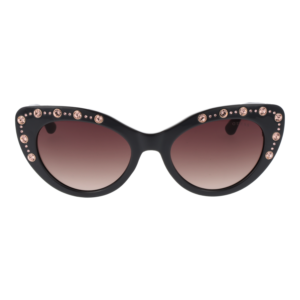 Guess Sonnenbrille GU00163 5420F – Frontansicht mit Kunststoff Rahmen und Braun Gläsern