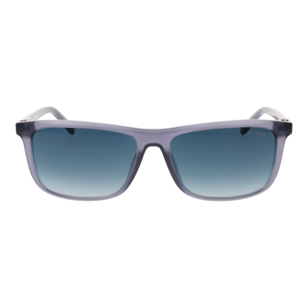 Guess Sonnenbrille GU00169 5820W – Frontansicht mit Kunststoff Rahmen und Blau Gläsern