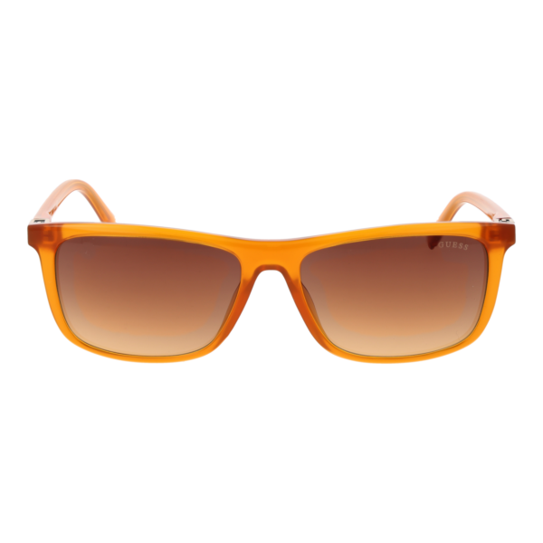 Guess Sonnenbrille GU00169 5844F – Frontansicht mit Kunststoff Rahmen und Braun Gläsern