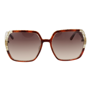 Guess Sonnenbrille GU7883 5652F – Frontansicht mit Kunststoff Rahmen und Braun Gläsern