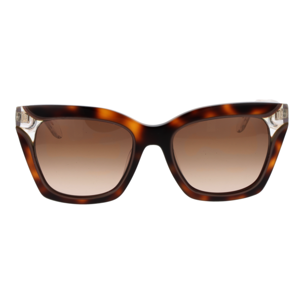 Just Cavalli Sonnenbrille SJC024V 5209AJ – Frontansicht mit Zellulose Azetat Rahmen und Braun Gläsern