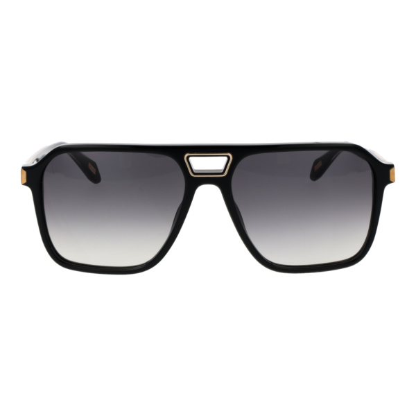 Just Cavalli Sonnenbrille SJC036 590700 – Frontansicht mit Zellulose Azetat Rahmen und Grau Gläsern