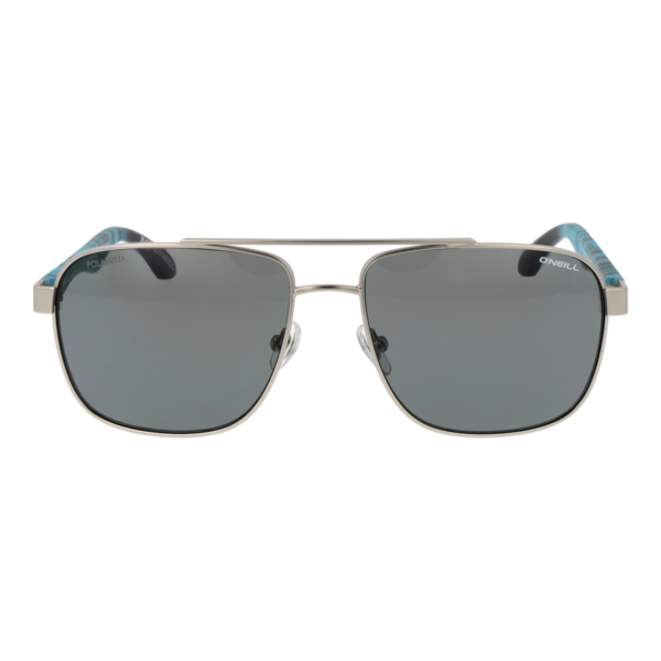 O'Neill Sonnenbrille ONS Alameda 2.0 58002P – Frontansicht mit Edelstahl Rahmen und Grau Gläsern