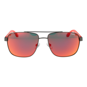 O'Neill Sonnenbrille ONS Alameda 2.0 58005P – Frontansicht mit Metall Rahmen und Rot Gläsern