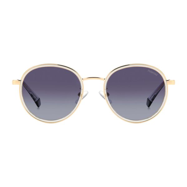 Polaroid Sonnenbrille PLD 4173/G/S/X 512F7WJ – Frontansicht mit Edelstahl Rahmen und Grau Gläsern