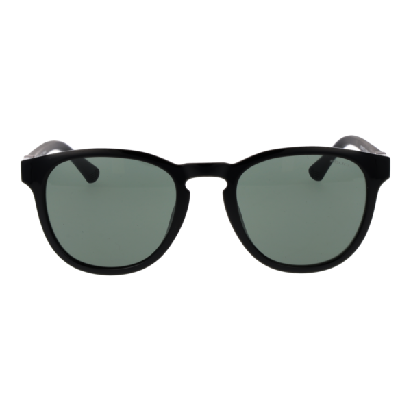 Police Sonnenbrille SPLF60V 530Z42 – Frontansicht mit Kunststoff Rahmen und Grün Gläsern
