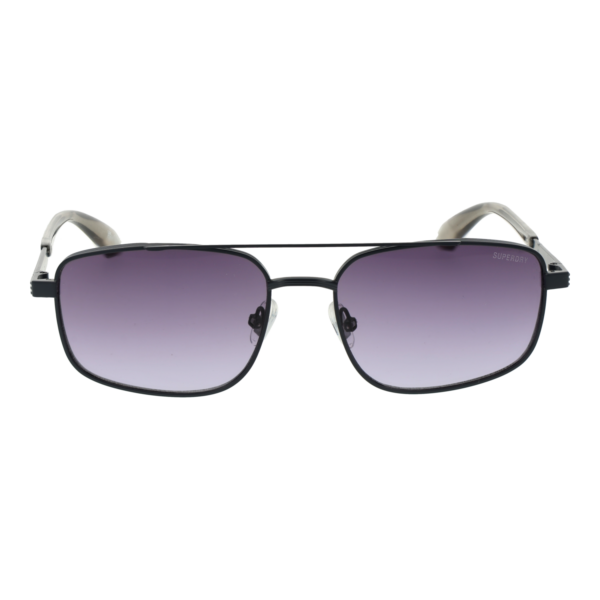 Superdry Sonnenbrille SDS 5000 56006 – Frontansicht mit Metall Rahmen und Grau Gläsern