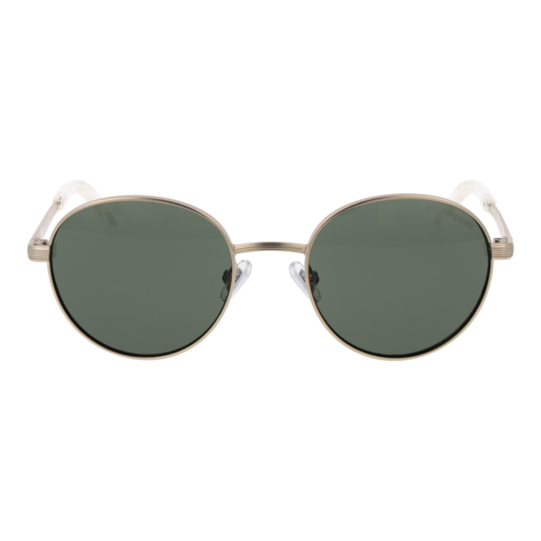 Superdry Sonnenbrille SDS 5001 51001 – Frontansicht mit Metall Rahmen und Grün Gläsern