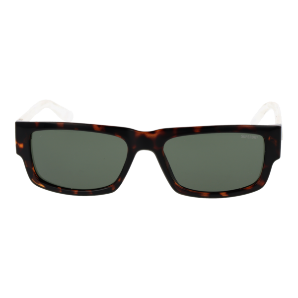 Superdry Sonnenbrille SDS 5005 54102 – Frontansicht mit Kunststoff Rahmen und Grün Gläsern