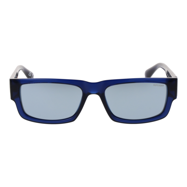 Superdry Sonnenbrille SDS 5005 54106 – Frontansicht mit Kunststoff Rahmen und Blau Gläsern