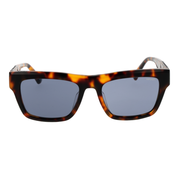 Superdry Sonnenbrille SDS 5011 54102 – Frontansicht mit Kunststoff Rahmen und Grau Gläsern