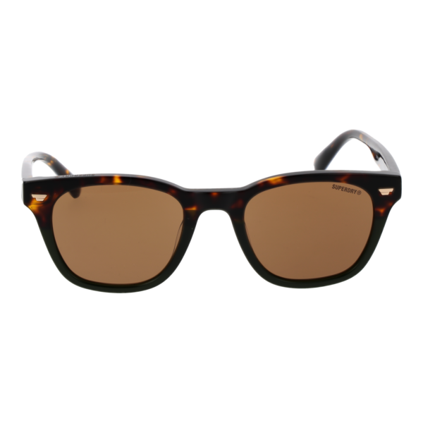 Superdry Sonnenbrille SDS 5043 50102 – Frontansicht mit Kunststoff Rahmen und Braun Gläsern