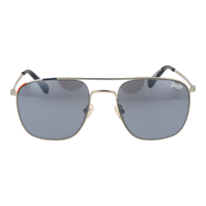 Superdry Sonnenbrille SDS Archer 52002 – Frontansicht mit Metall Rahmen und Blau Gläsern