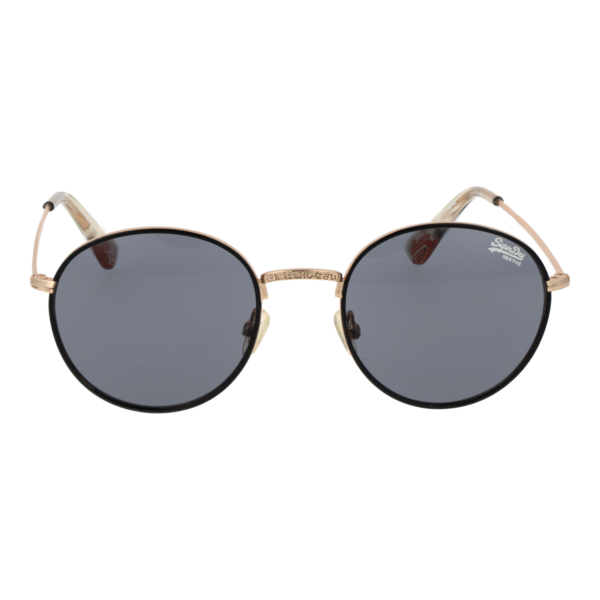 Superdry Sonnenbrille SDS Enso 49201 – Frontansicht mit Metall Rahmen und Grau Gläsern