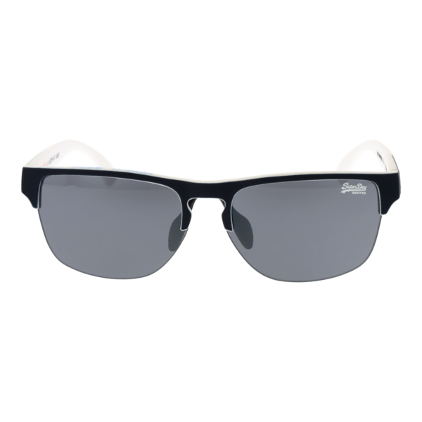 Superdry Sonnenbrille SDS Laserlight 55106 – Frontansicht mit Kunststoff Rahmen und Grau Gläsern