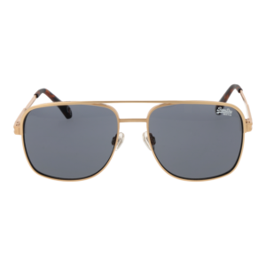 Superdry Sonnenbrille SDS Miami 56001 – Frontansicht mit Metall Rahmen und Grau Gläsern