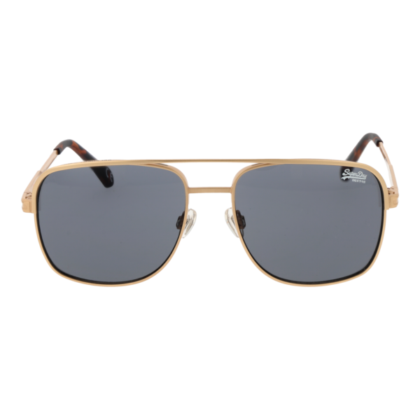 Superdry Sonnenbrille SDS Miami 56001 – Frontansicht mit Metall Rahmen und Grau Gläsern