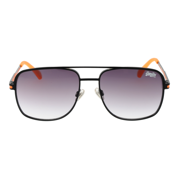 Superdry Sonnenbrille SDS Miami 56004 – Frontansicht mit Metall Rahmen und Grau Gläsern